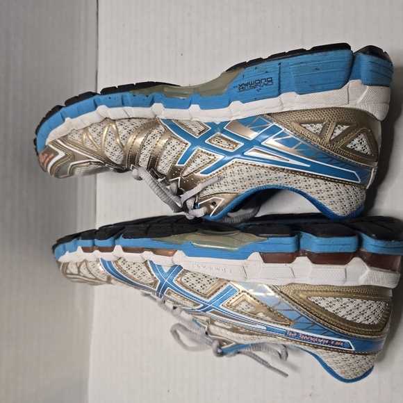 Blue and White Athletic‎ Sneakers with Mesh Design - Picture 7 of 8